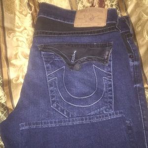 TrueReligion jeans blu/blk size 38”